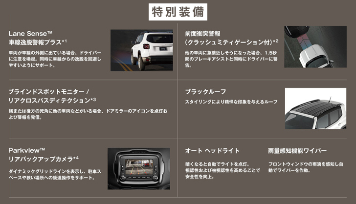 特別限定車 Jeep® Renegade Safety Edition